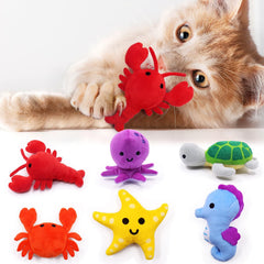 CiyvoLyeen lobster catnip toy stimulates active play for indoor cats.