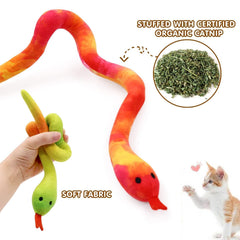CiyvoLyeen snake cat toy close-up showing soft fabric texture and catnip scent