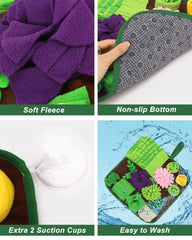 CiyvoLyeen snuffle mat with extra suction cups for stable play