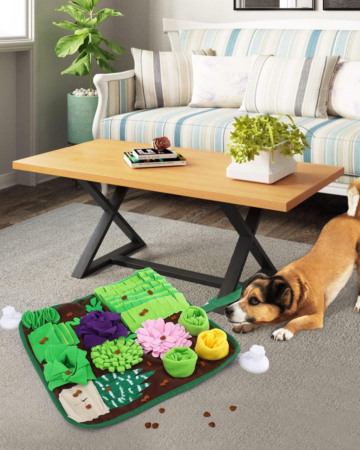 CiyvoLyeen succulent-inspired snuffle mat supports boredom relief