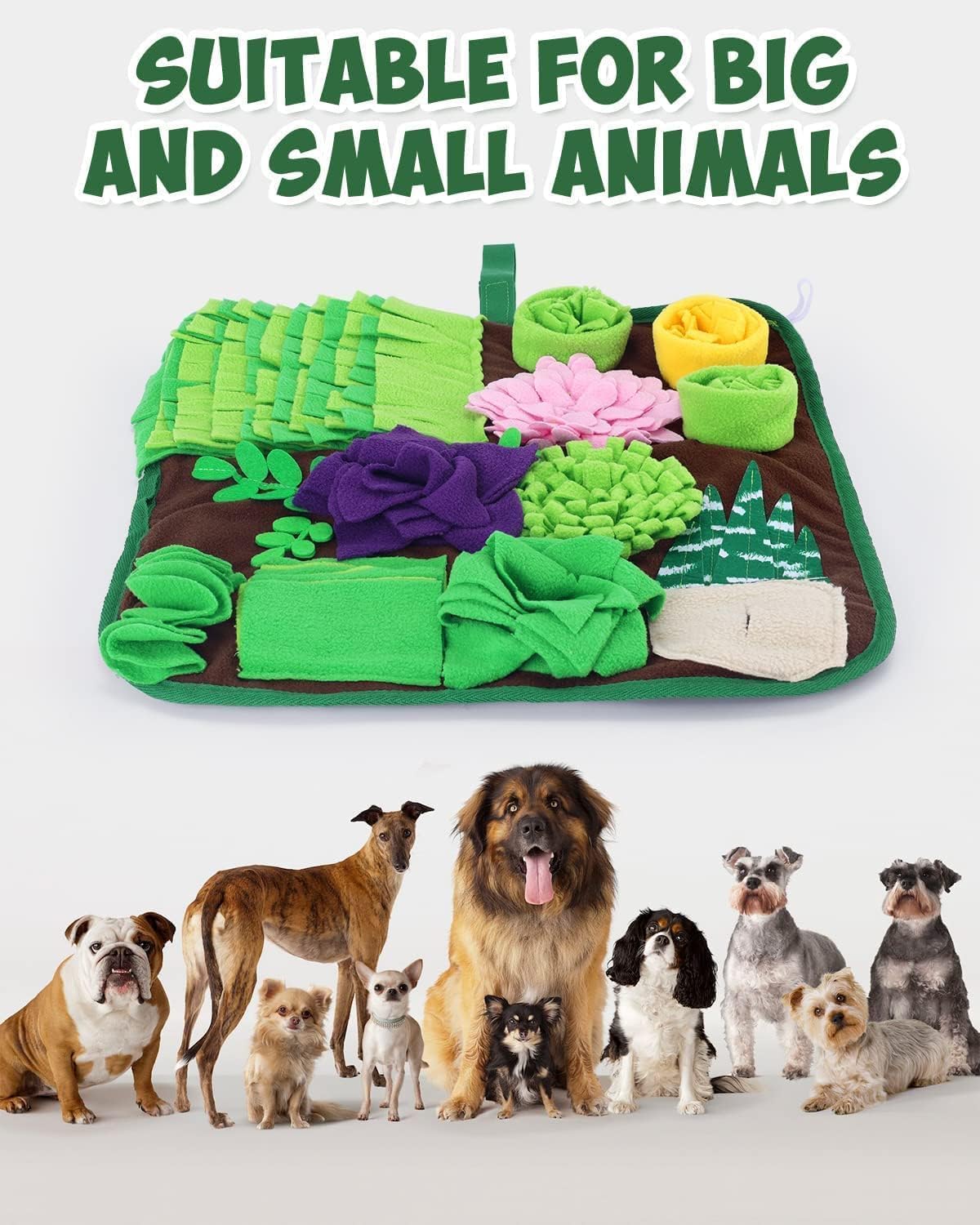 CiyvoLyeen snuffle mat size 16.5 by 16.5 inches for multiple pets