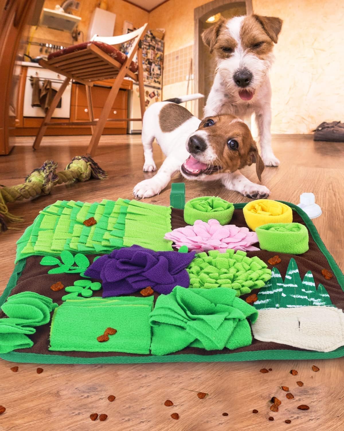 CiyvoLyeen snuffle mat stored easily with Velcro band