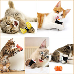 ciyvolyeen sushi cat toy salmon roll encourages gentle chewing and curiosity