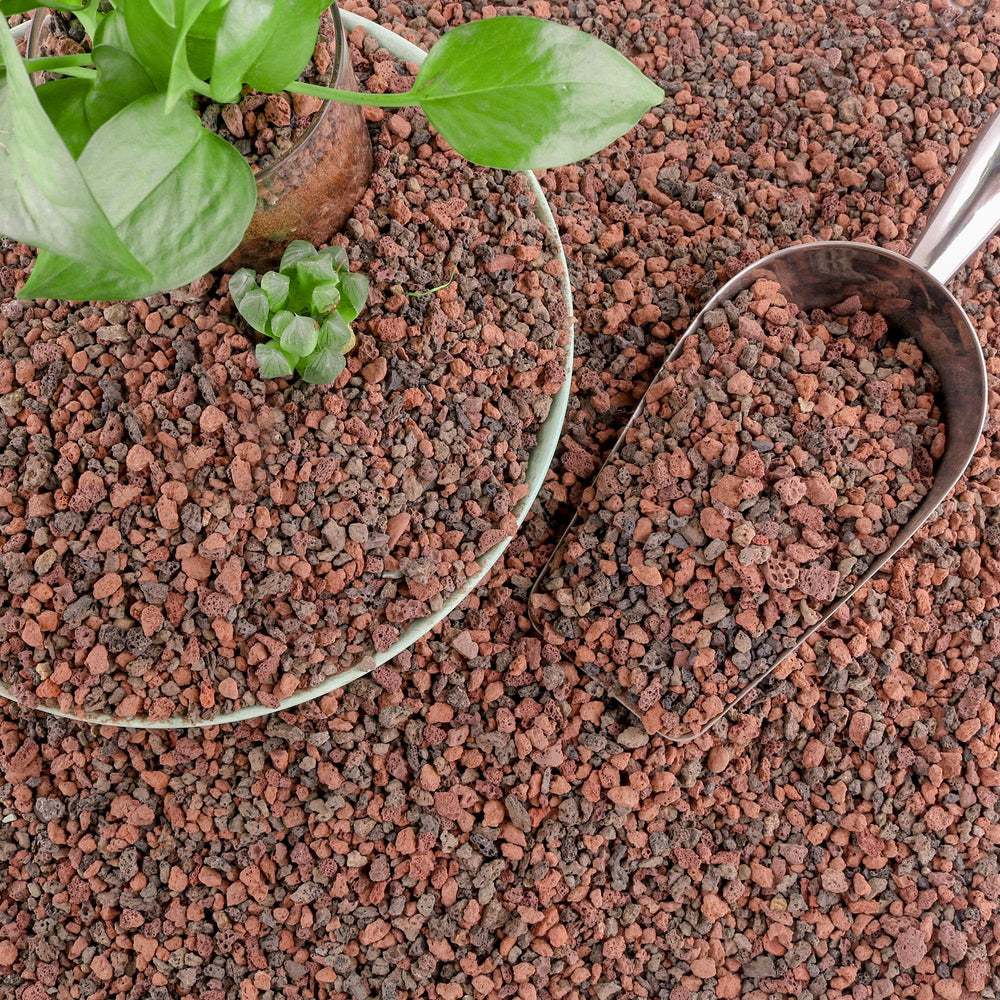 CJGQ 18lb mix lava rocks bag; porous media enhances drainage for thriving potted plants