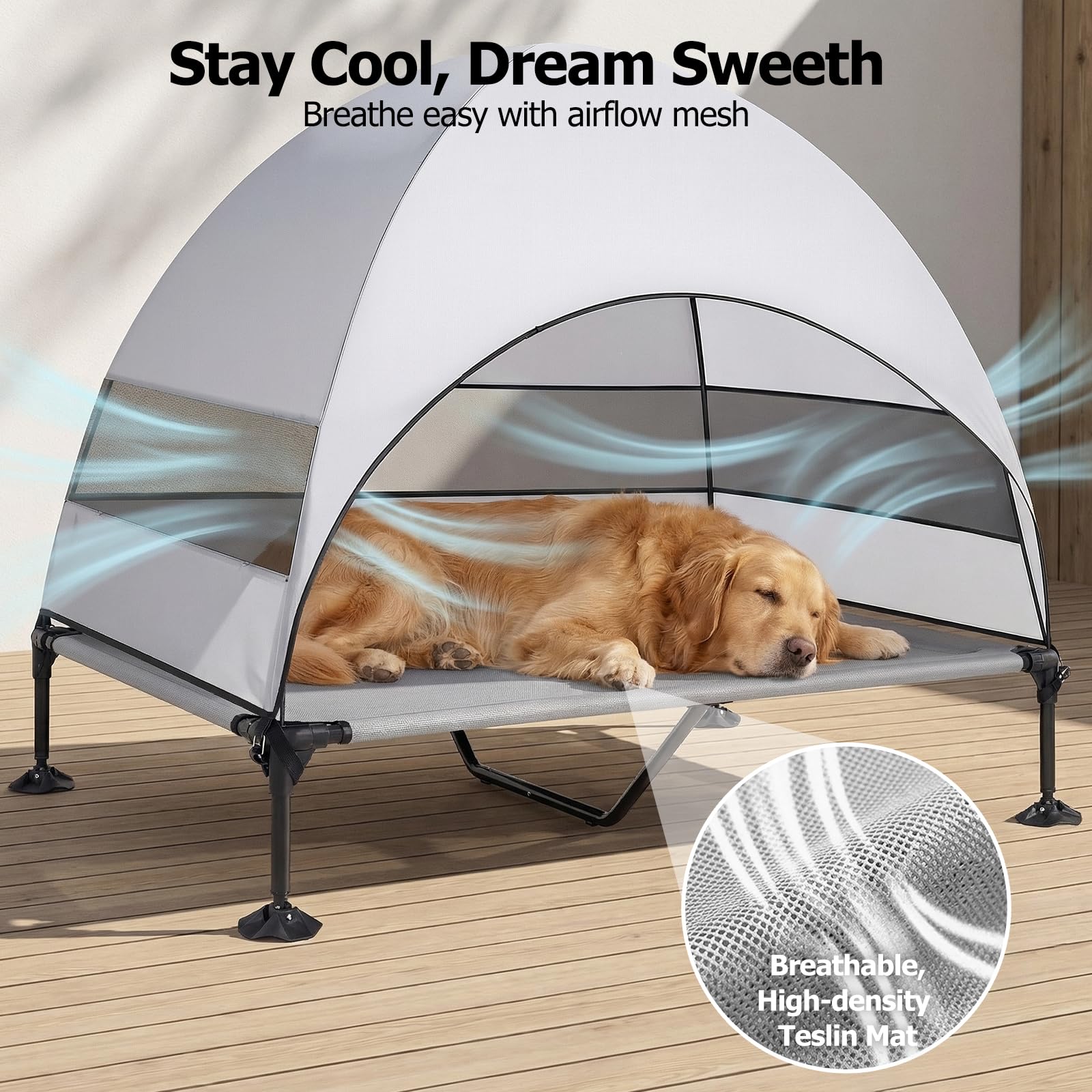 CJYMMFAN chew-proof bed mat stays clean and odorless for easy maintenance