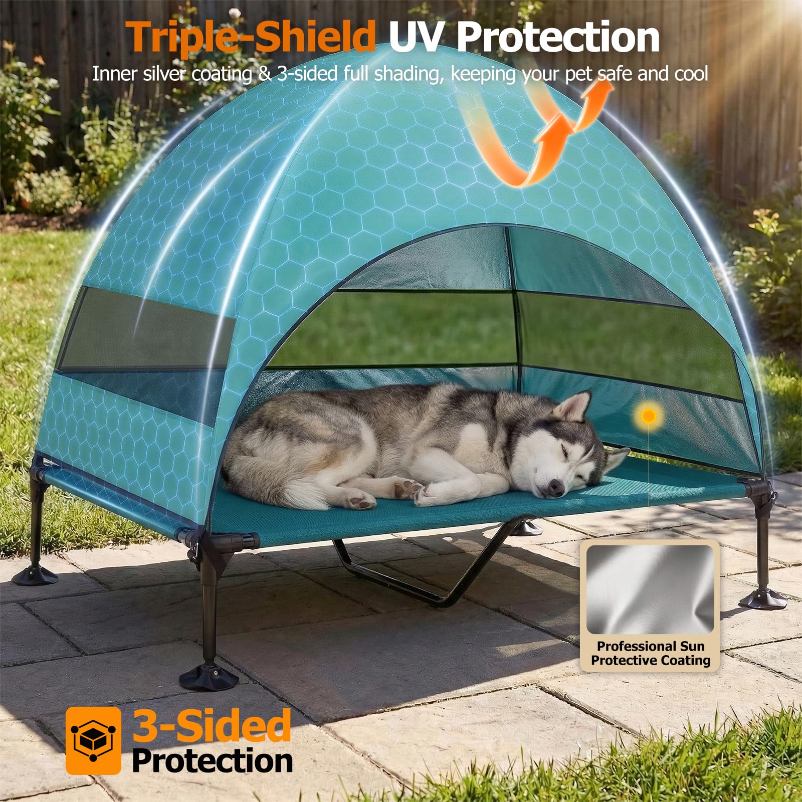 CJYMMFAN portable pet cot ideal for camping and travel.