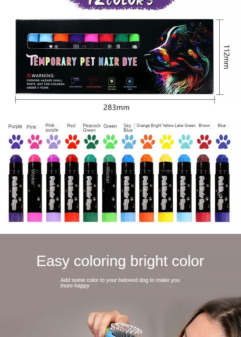 CKANDCK Halloween party pet dye on fluffy fur for festive looks