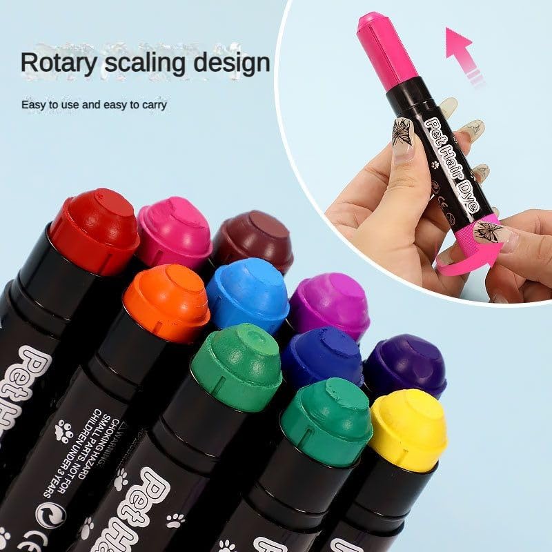 CKANDCK washable temporary dye formula shown for safe, rinsable color on fur