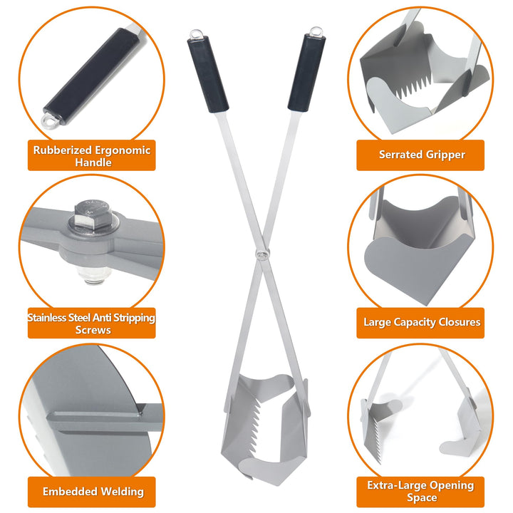 CKLT stainless steel pooper scooper teeth for secure pickup