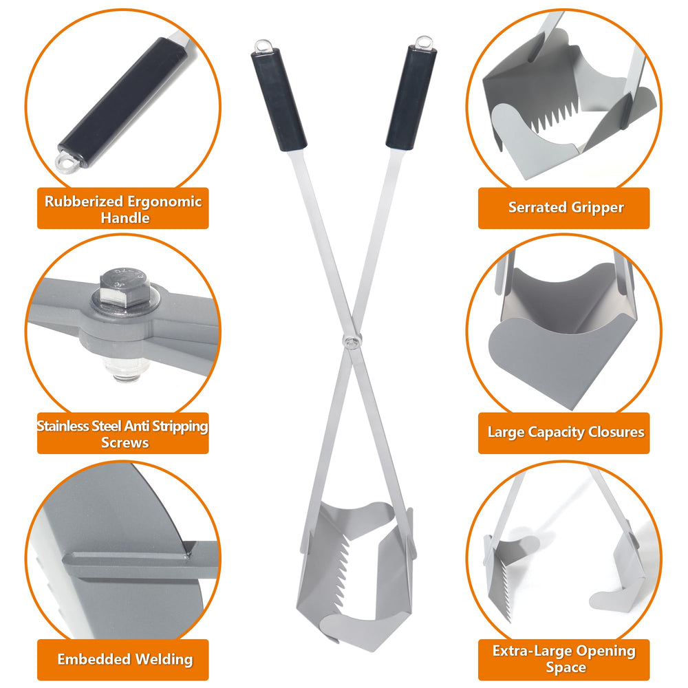 CKLT stainless steel pooper scooper teeth for secure pickup