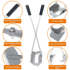 CKLT stainless steel pooper scooper teeth for secure pickup
