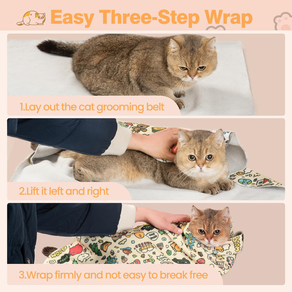 CKNCY anti-scratch anti-escape wrap keeps cat calm and safe
