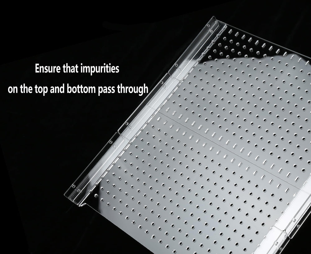 Adjustable width CLarellara divider fits 75 and 125 gallon aquariums precisely