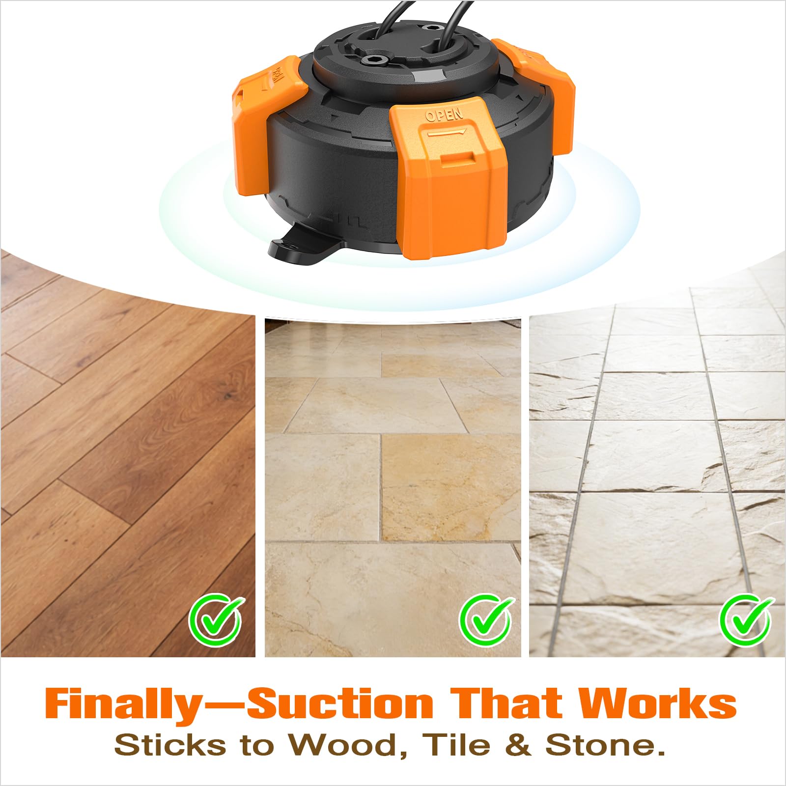 ClariVora floor-mounted tug anchors play on tile or hardwood surfaces.