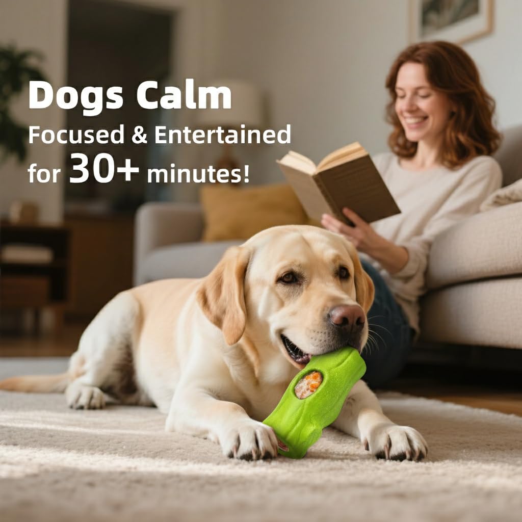 ClariVora Green Dog Toy sturdy base for indoor or crate use.