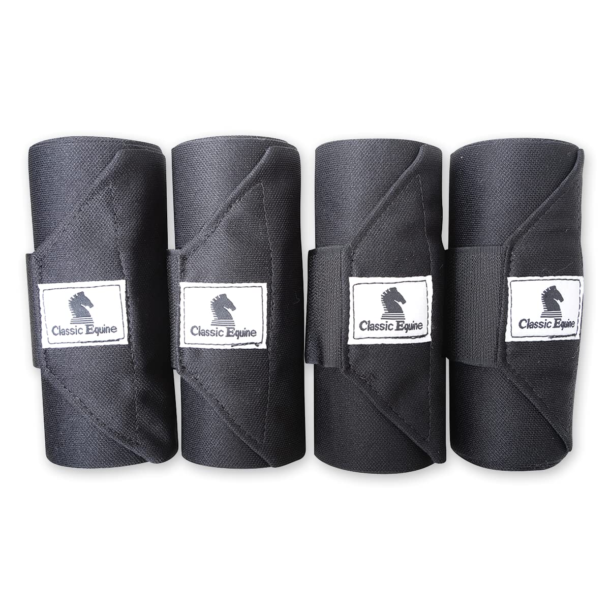 Classic Equine standing wrap bandage cover close-up, stain-resistant fabric for secure wraps.