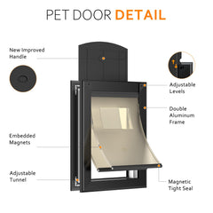 Classicmacher magnetic double flaps keep weather out while pets pass