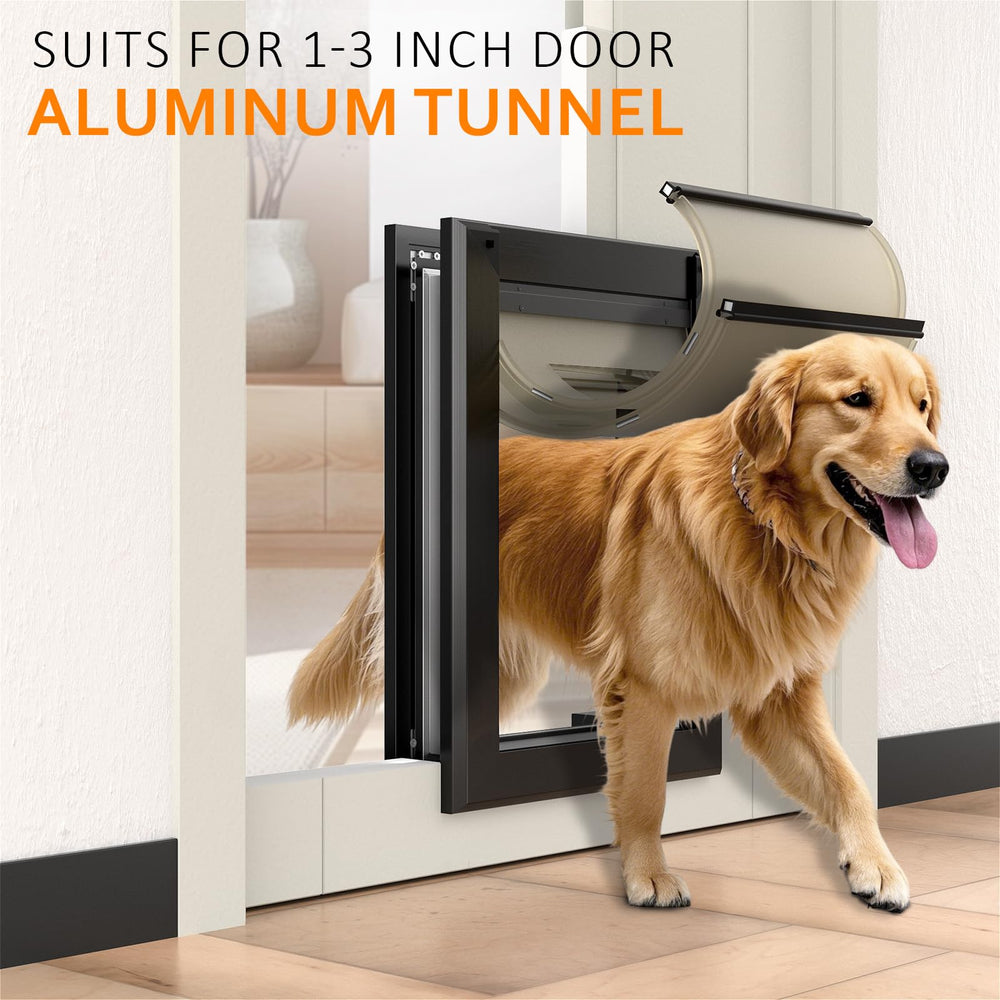 Classicmacher magnetic flap and dual locking for secure pet access.