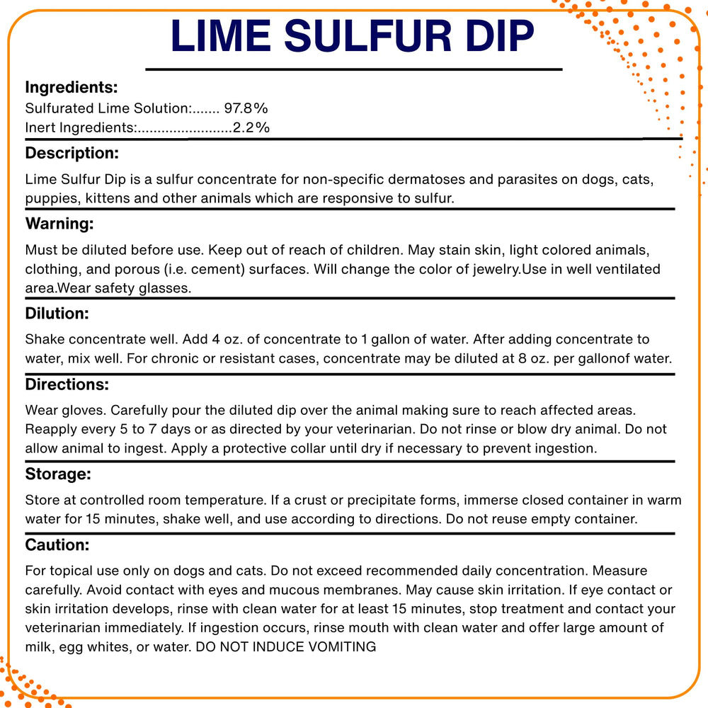 Classic's Lime Sulfur Dip fragrance-free formula supports simple use.