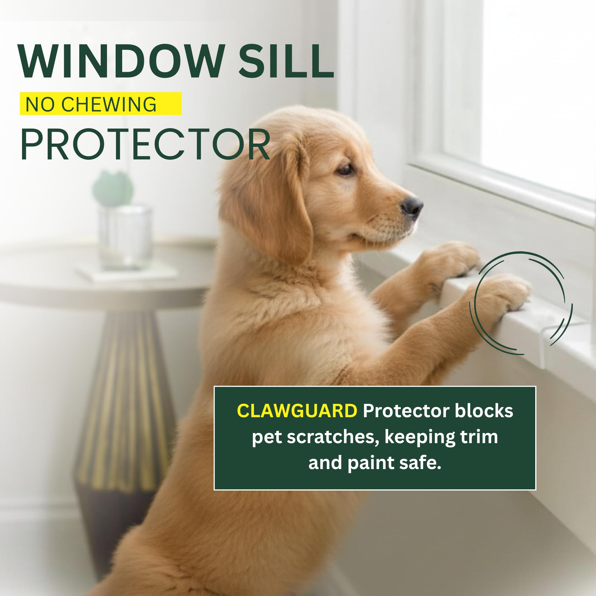 ClawGuard cat-friendly window blocker deters scratching at window ledges.