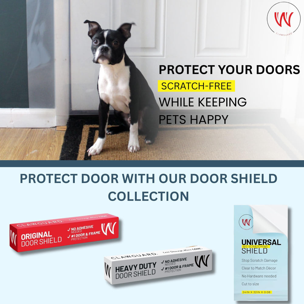 CLAWGUARD Plexiglass Shield stick tabs for quick installation.