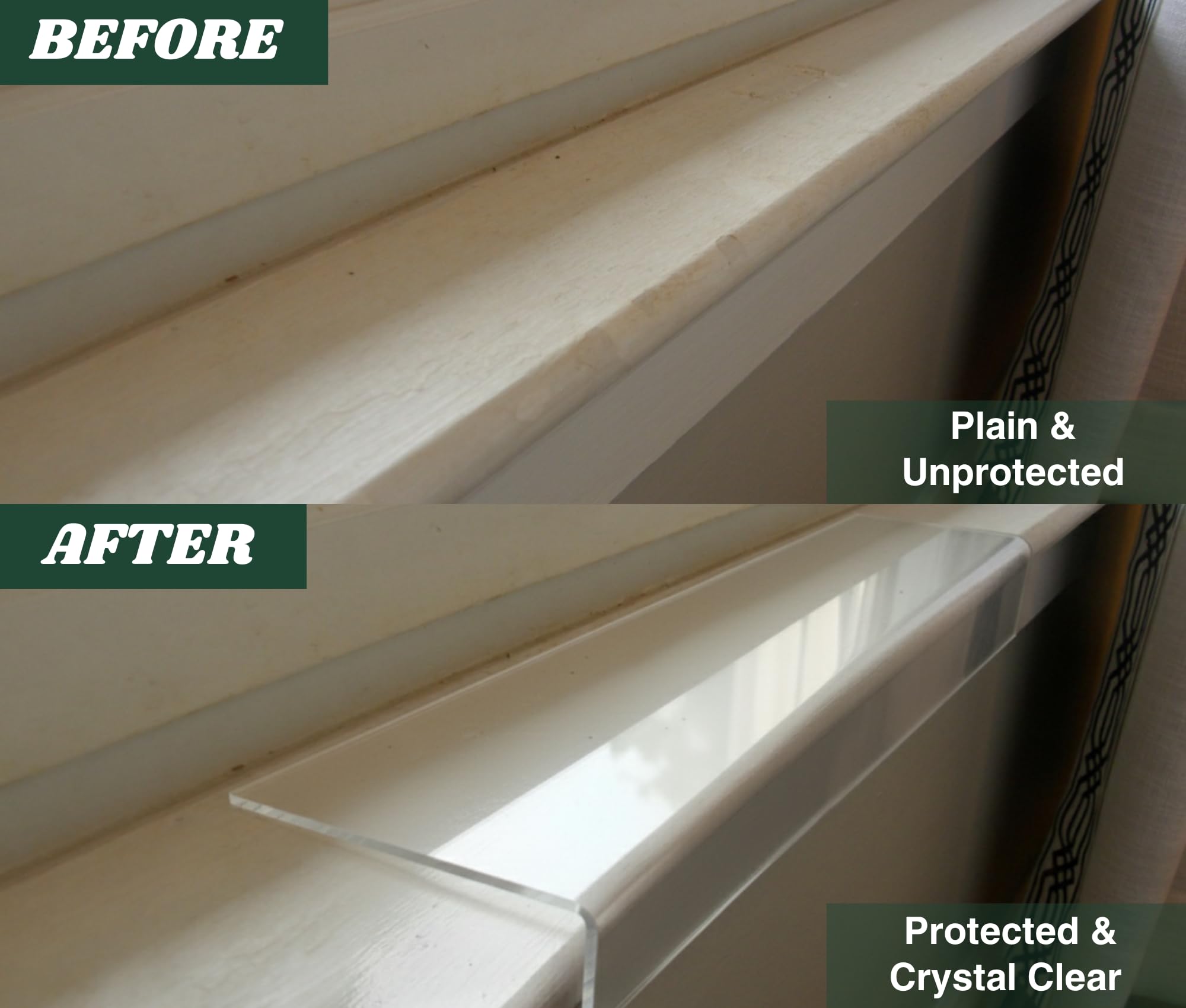CLAWGUARD window sill extender, seamless fit preserves light and view.