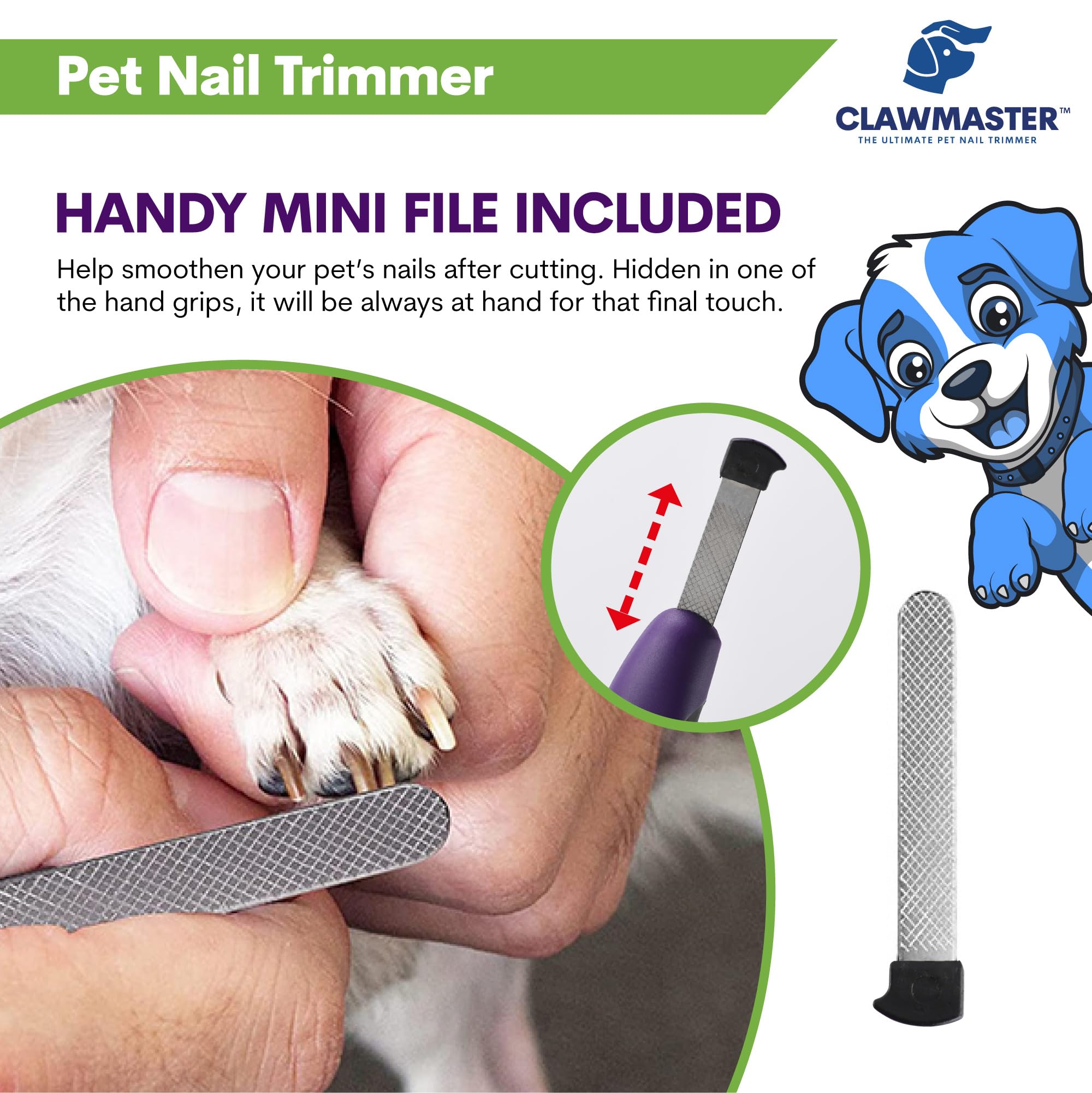 ClawMaster ergonomic non-slip handle for comfortable control