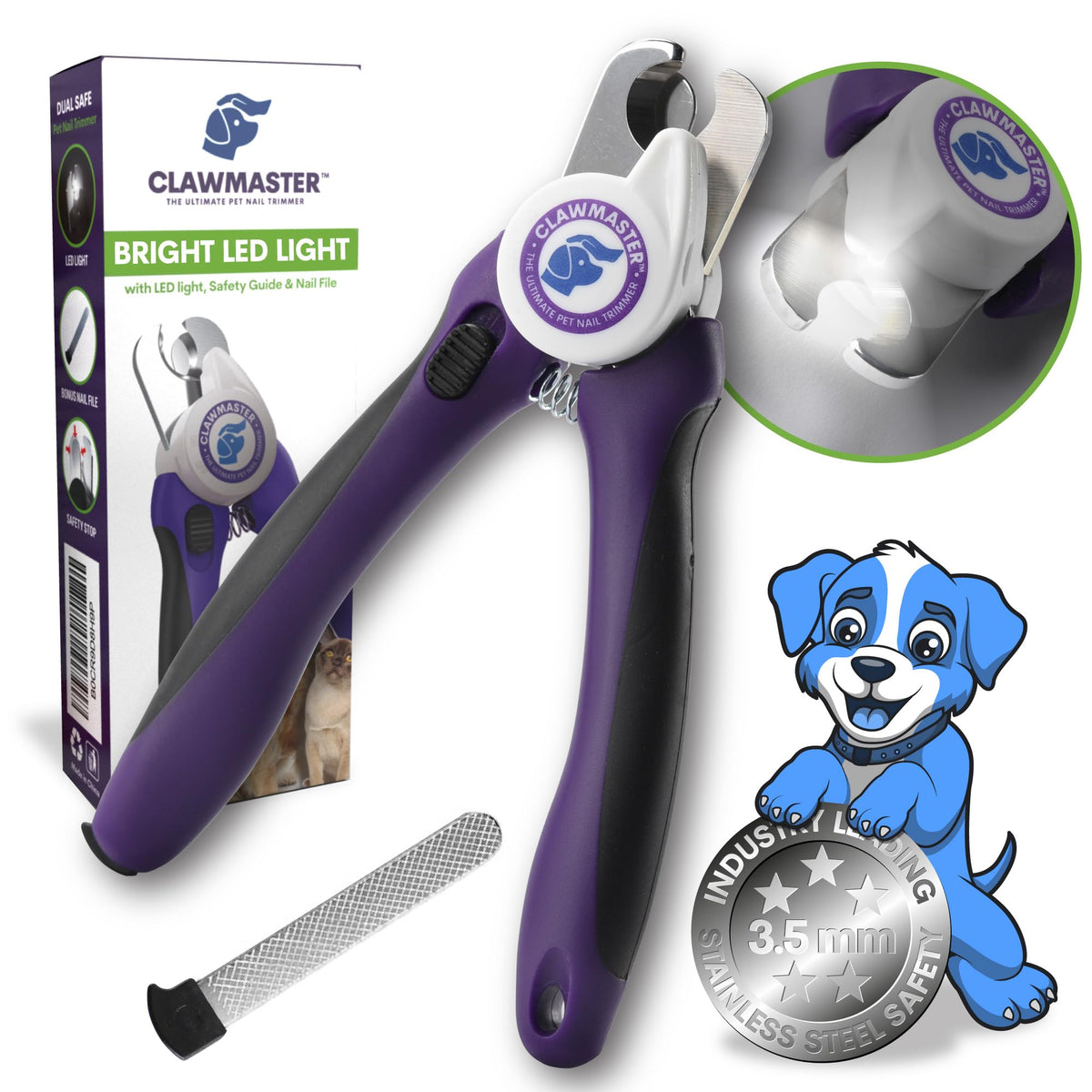ClawMaster LED illuminated nail clippers guiding precise at-home trimming