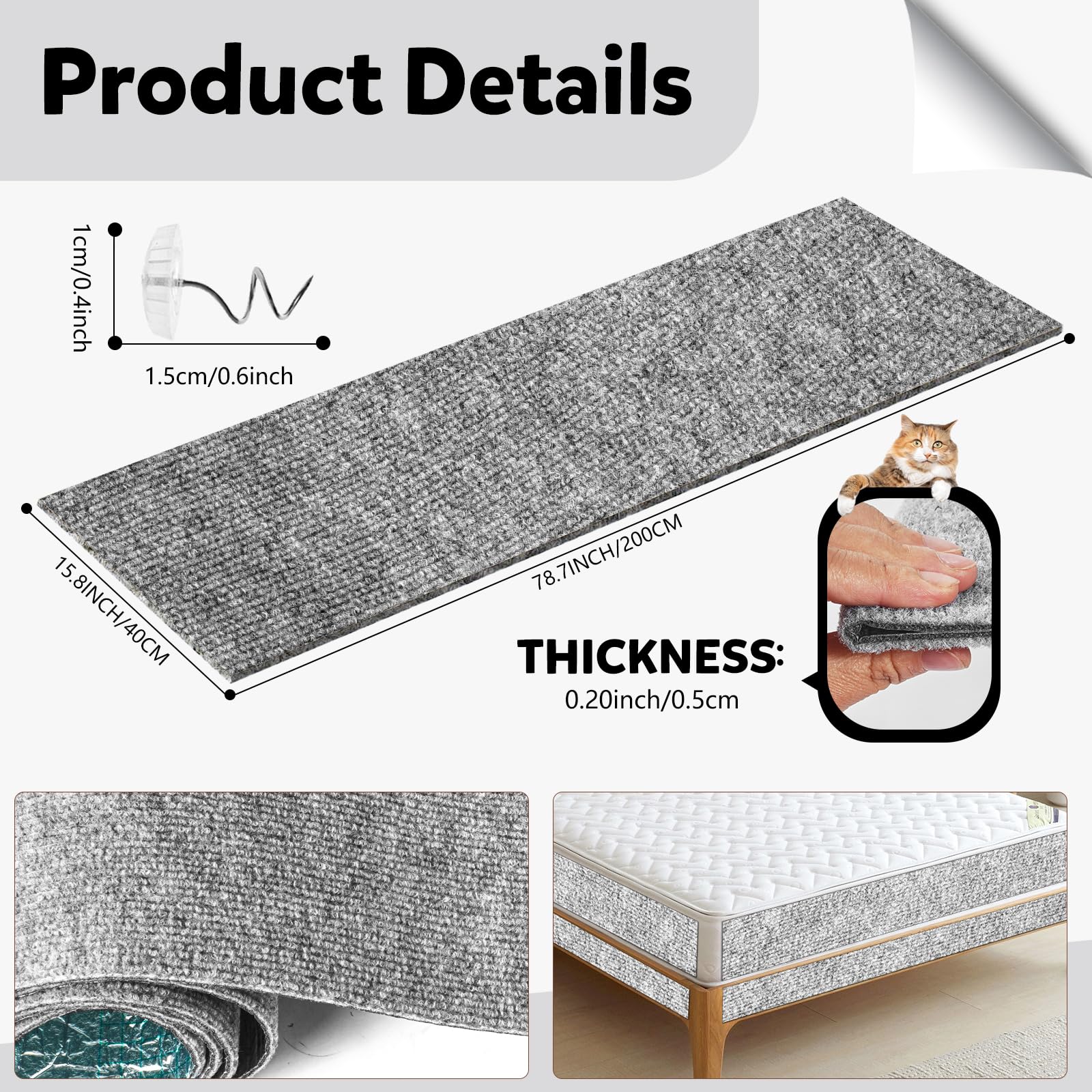 Clawvana easy-diy install kit includes nails for secure mounting.