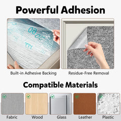 Clawvana nano tape backing grips smooth surfaces and removes cleanly.