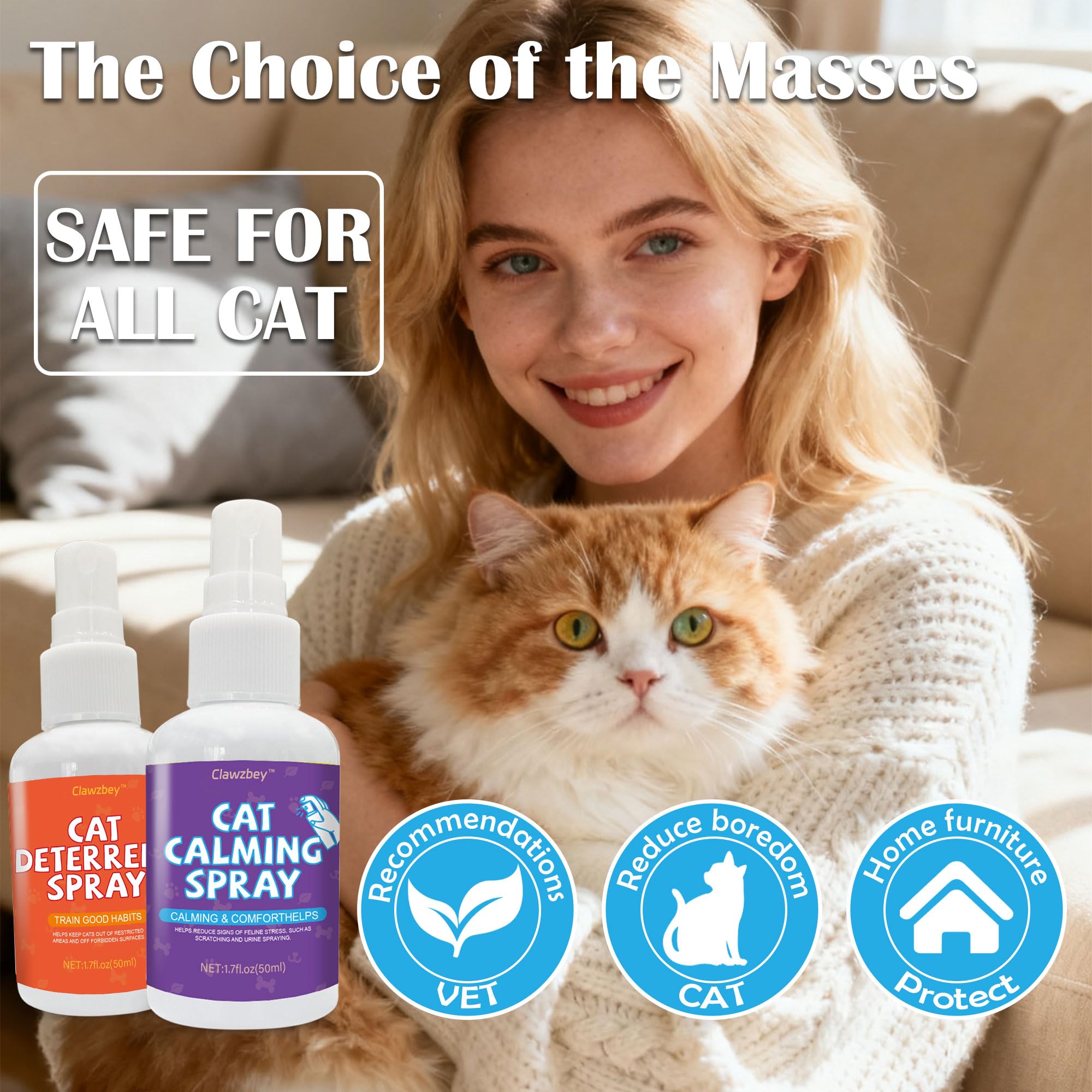 Clawzbey Spray Application on Furniture provides quick daily protection.