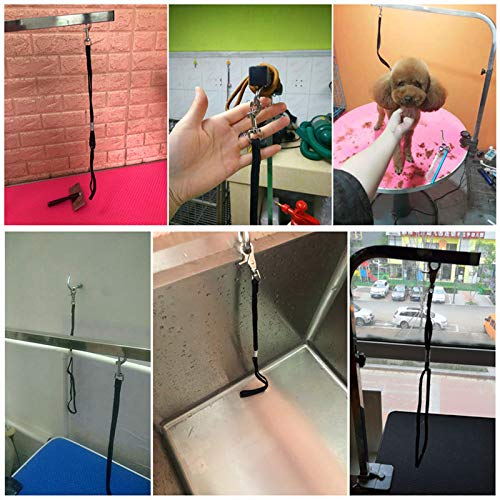 CLCK dog grooming loop attaches securely to table arms for stable baths.