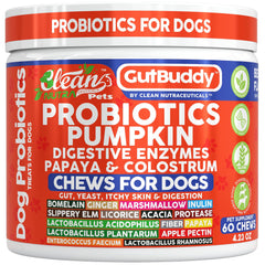 Clean Nutraceuticals gut health probiotics dog soft chews with beef flavor support balanced digestion