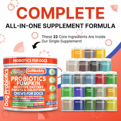 Clean Nutraceuticals pumpkin colostrum digestive enzymes for dogs supports enzyme digestion and gut comfort