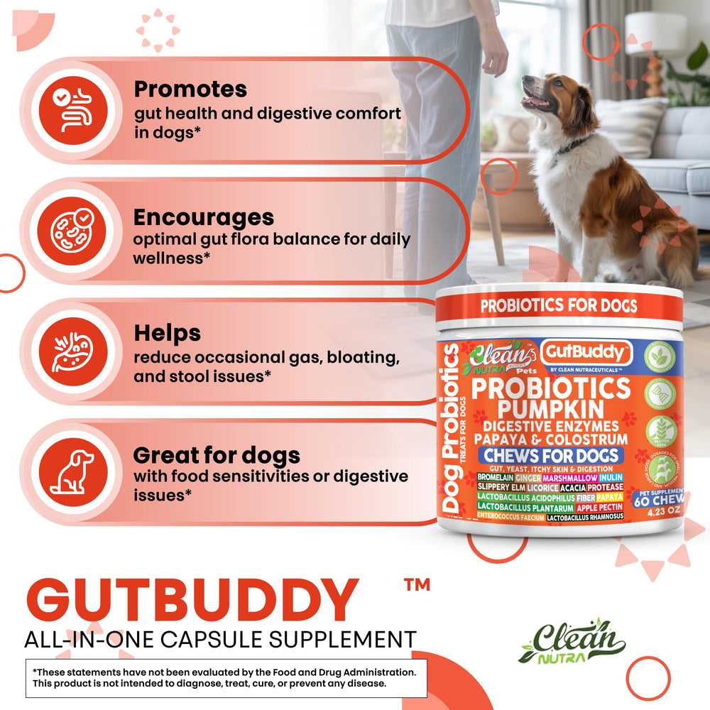 Clean Nutraceuticals seven-strain probiotic blend for dogs supports microbiome diversity