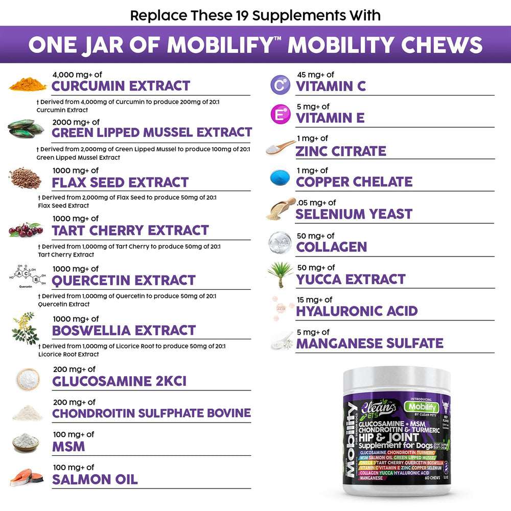 Clean Pets turmeric-curcumin dogs chews with anti-inflammatory ingredients.
