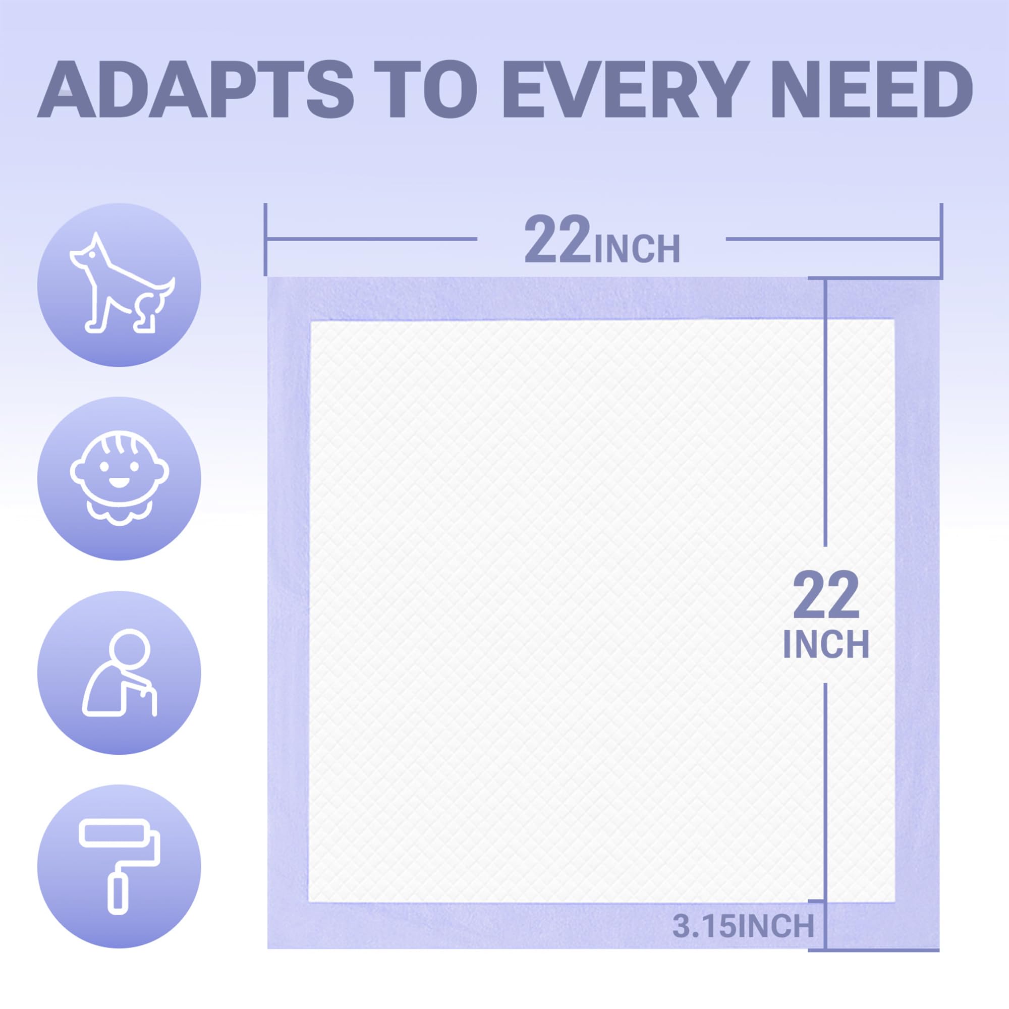 CLEAN SPACES soft non-woven top layer gentle on skin