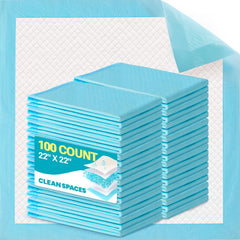 Clean Spaces puppy pad front view highlights ultra-absorbent core for fast absorption.