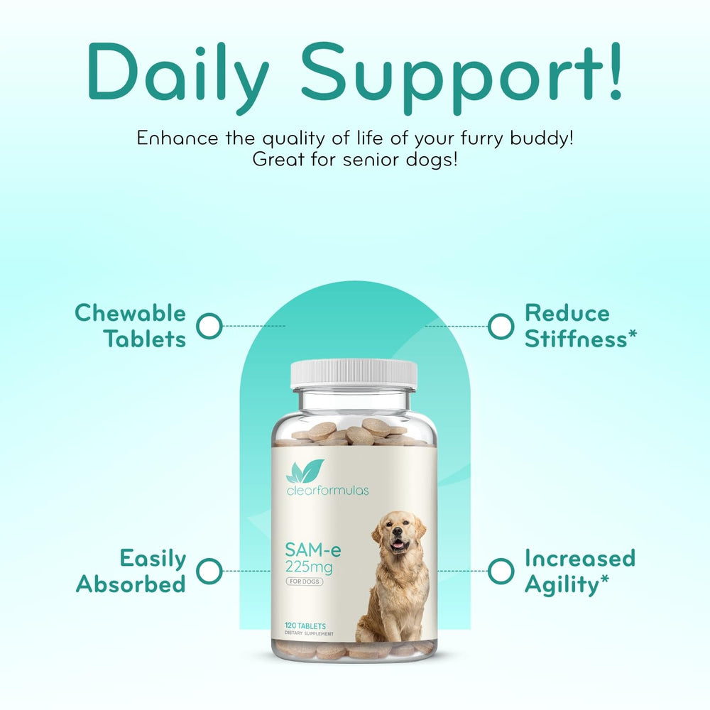 Clear Formulas dog brain-support chew to aid focus during daily activities.