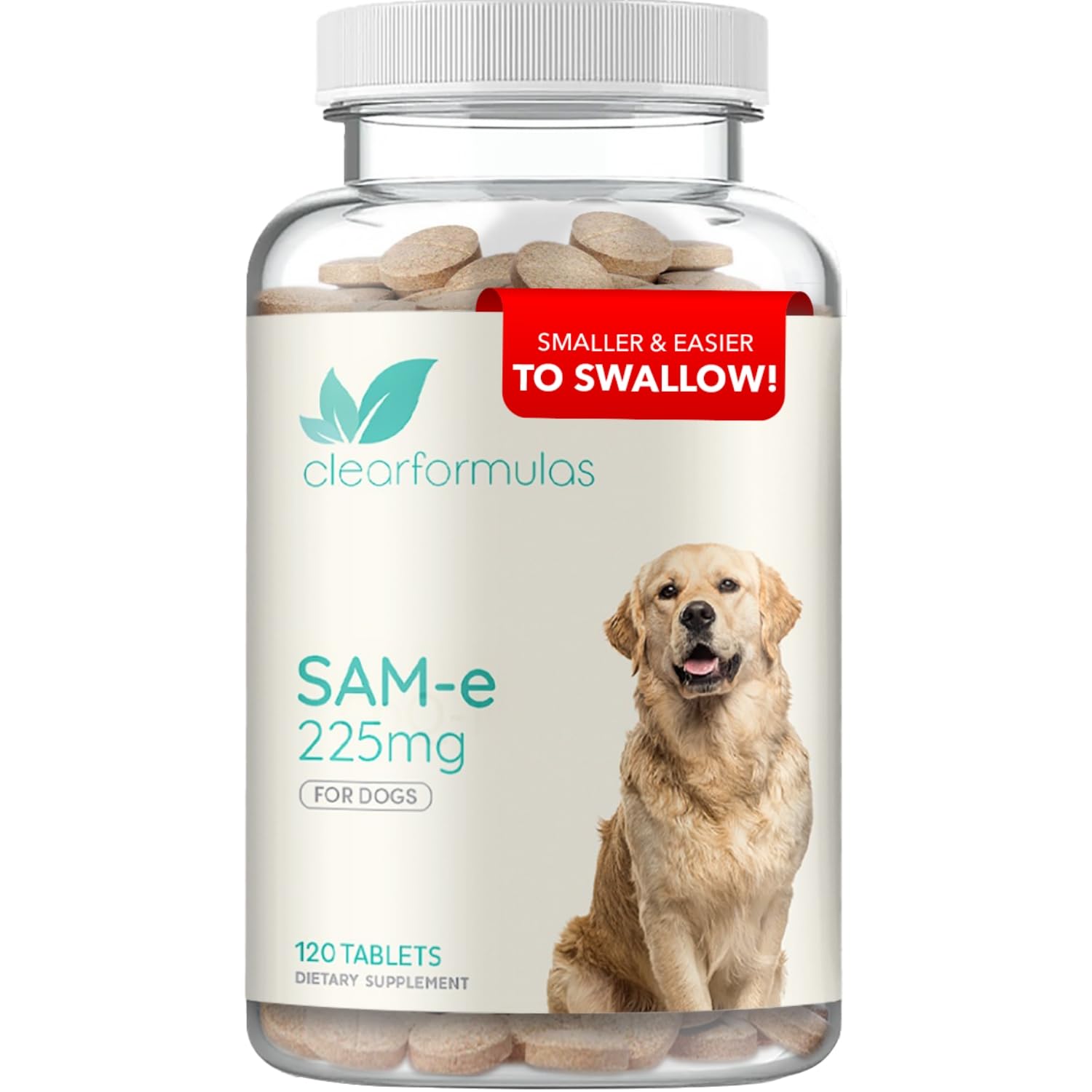 Clear Formulas liver support for dogs with SAM-e in a bottle for easy daily dosing.