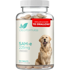Clear Formulas liver support for dogs with SAM-e in a bottle for easy daily dosing.