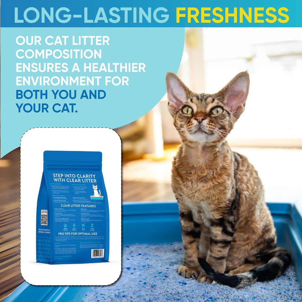Clear Litter dust-free formula reduces dust, promoting healthier living for you.