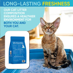 Clear Litter dust-free formula reduces dust, promoting healthier living for you.