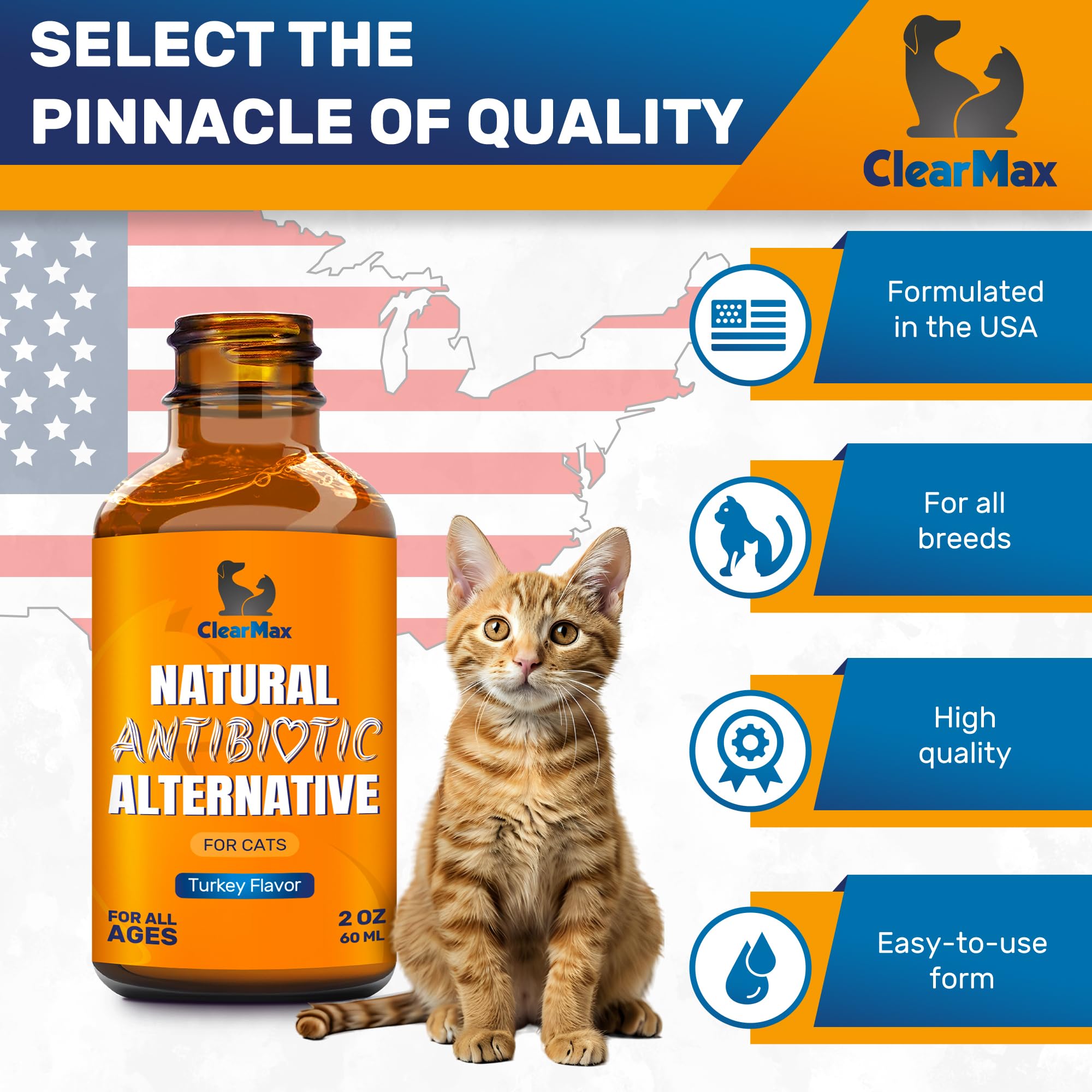 Clear Max liquid supplement for all ages and breeds simplifies dosing for busy households.