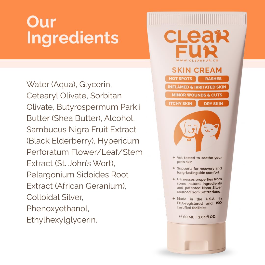 ClearFur vet-tested approval seal on packaging for trust.