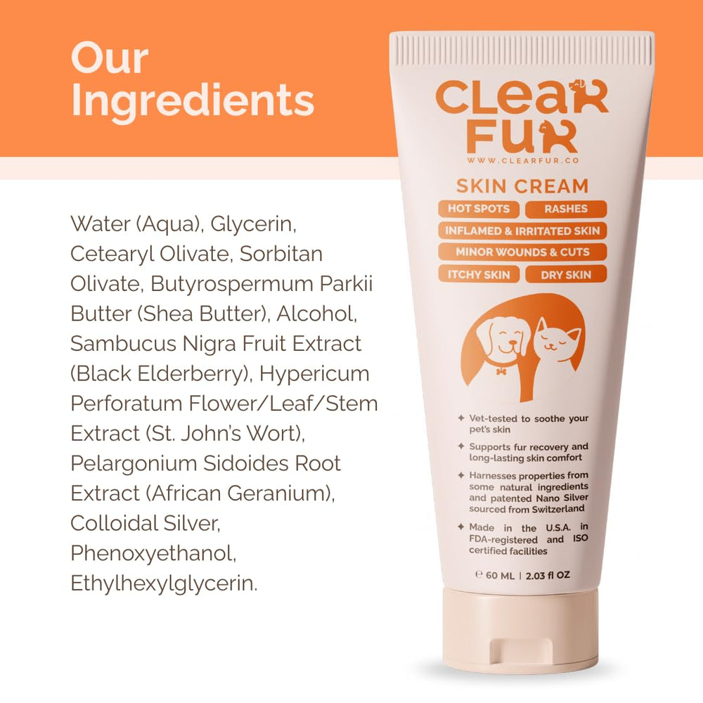 ClearFur vet-tested approval seal on packaging for trust.