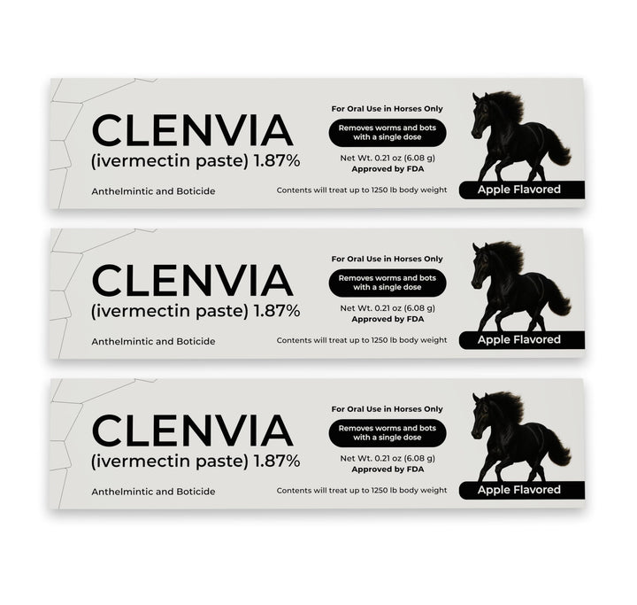 CLENVIA horse paste apple-flavored gel eases administration and palatable for horses.