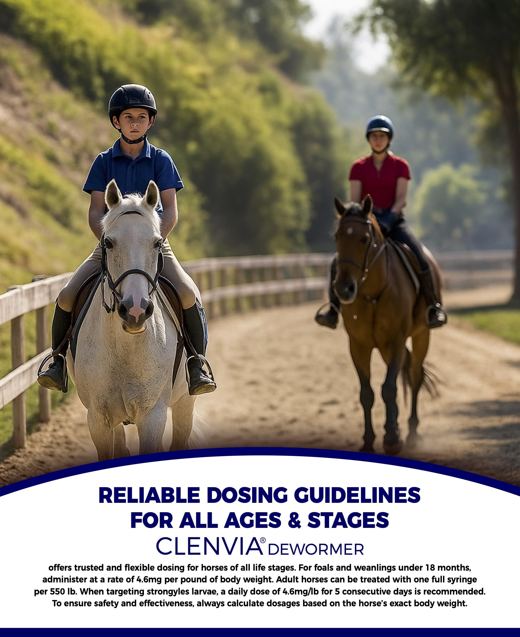 Dosing labels and packaging convey reliability for routine equine care