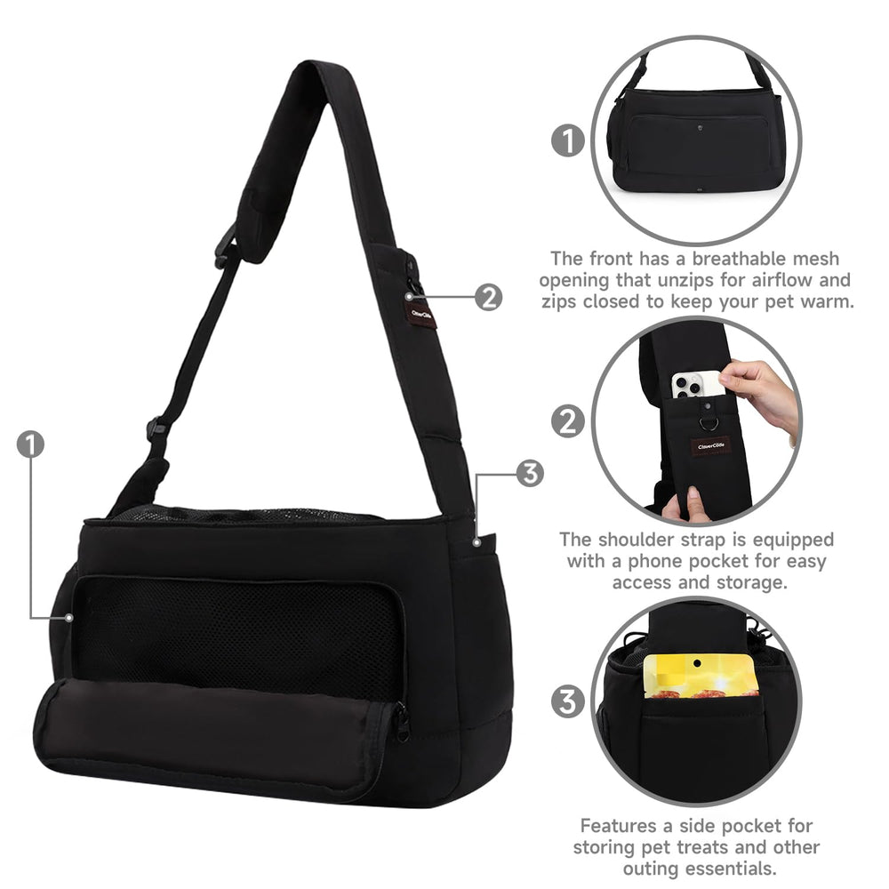 CleverCode Sling Carrier with four pockets for essentials during outings