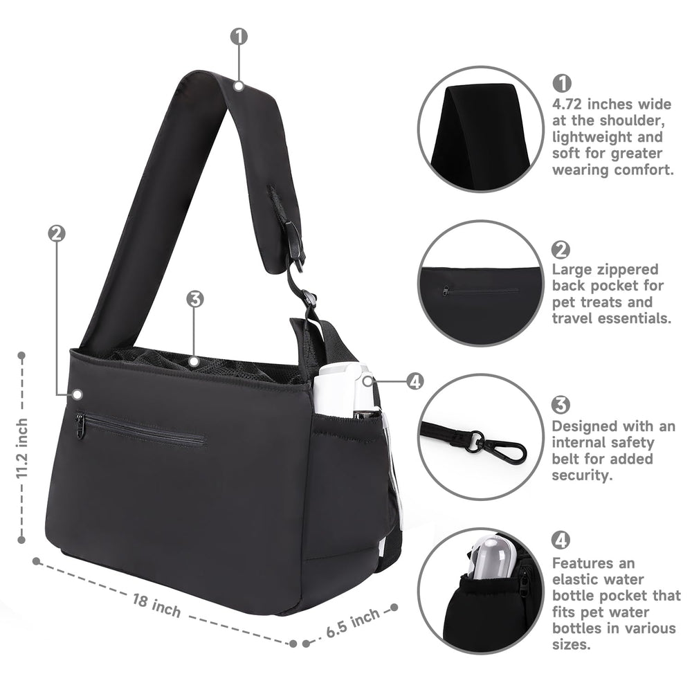 CleverCode Dog Sling Carrier featuring waterproof Oxford fabric for durability